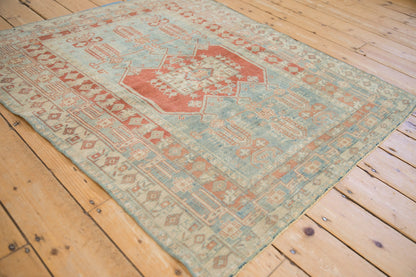4x4.5 Vintage Distressed Oushak Square Rug