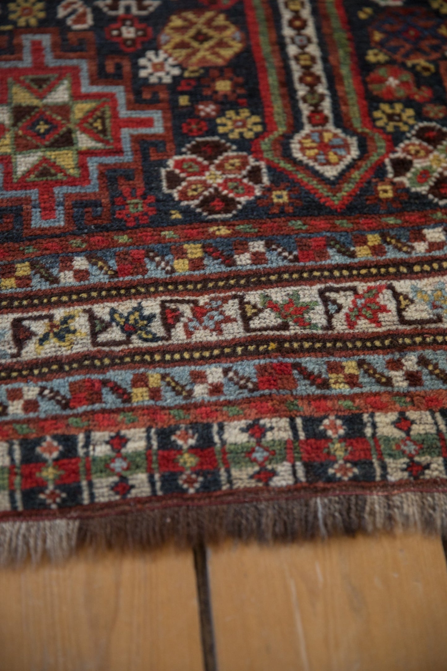 3.5x15 Antique Qashqai Rug Runner