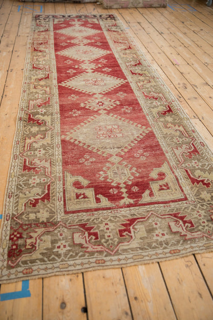 3.5x11 Vintage Distressed Oushak Rug Runner