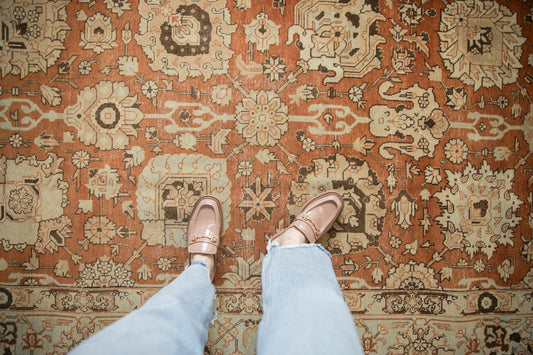 RESERVED 9.5x12.5 Vintage Distressed Tabriz Carpet