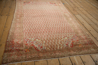 4x7 Vintage Distressed Malayer Rug