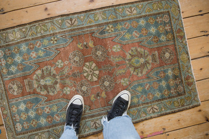2.5x4 Vintage Distressed Mazlaghan Rug