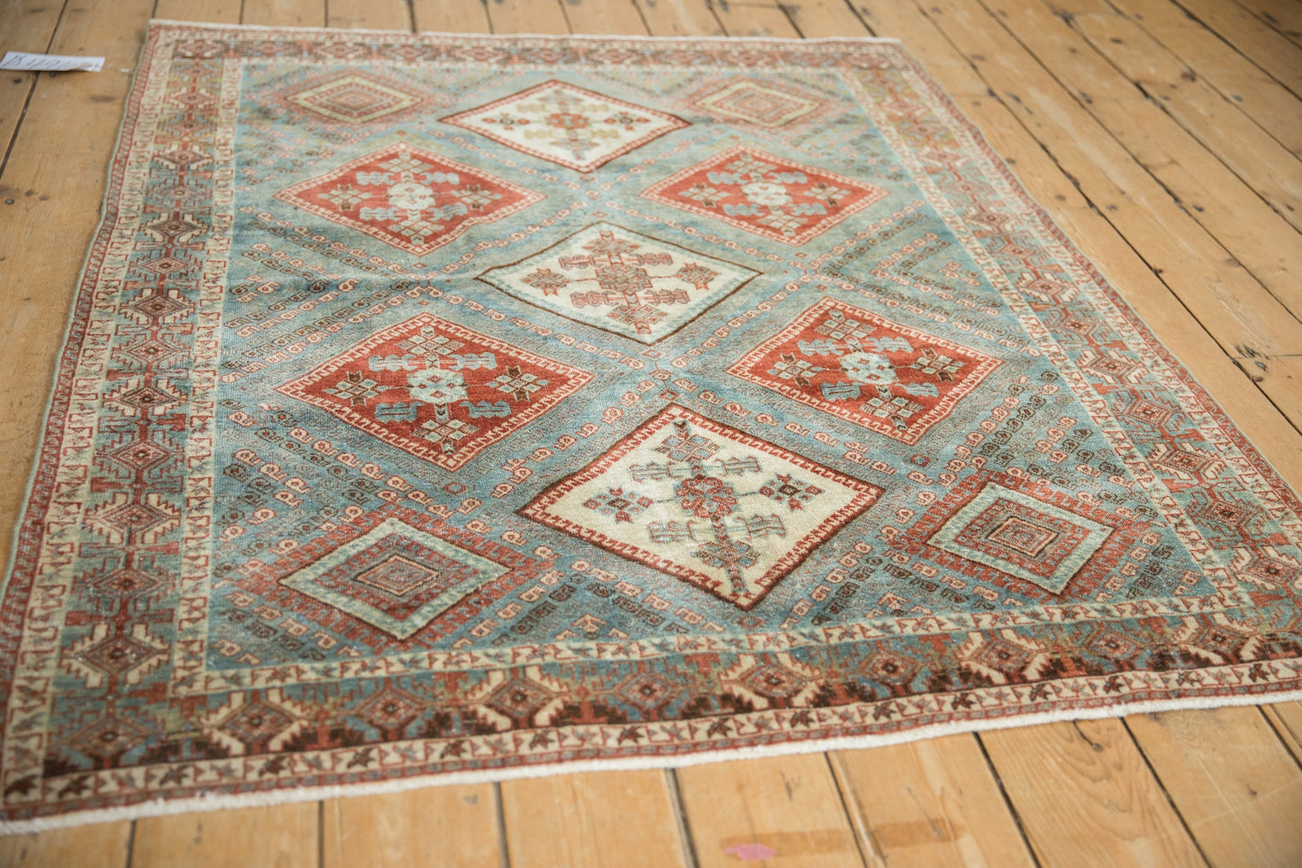 4x5.5 Vintage Distressed Afshar Rug