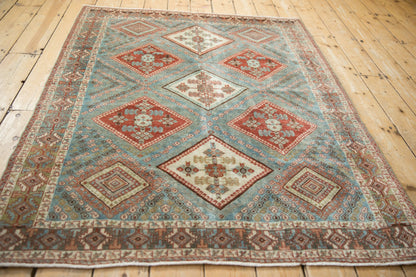 4x5.5 Vintage Distressed Afshar Rug