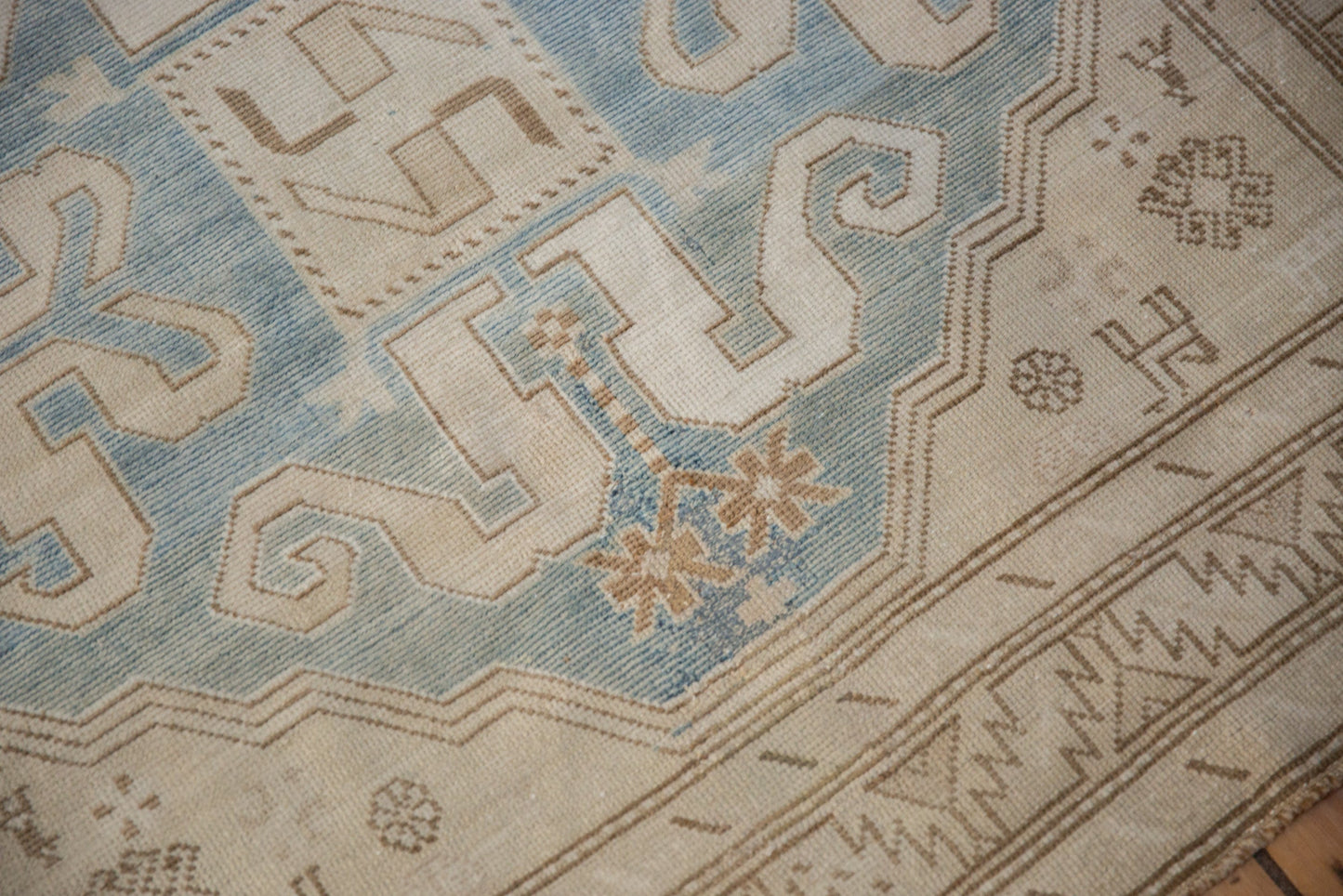 4x10.5 Vintage Distressed Caucasian Rug Runner