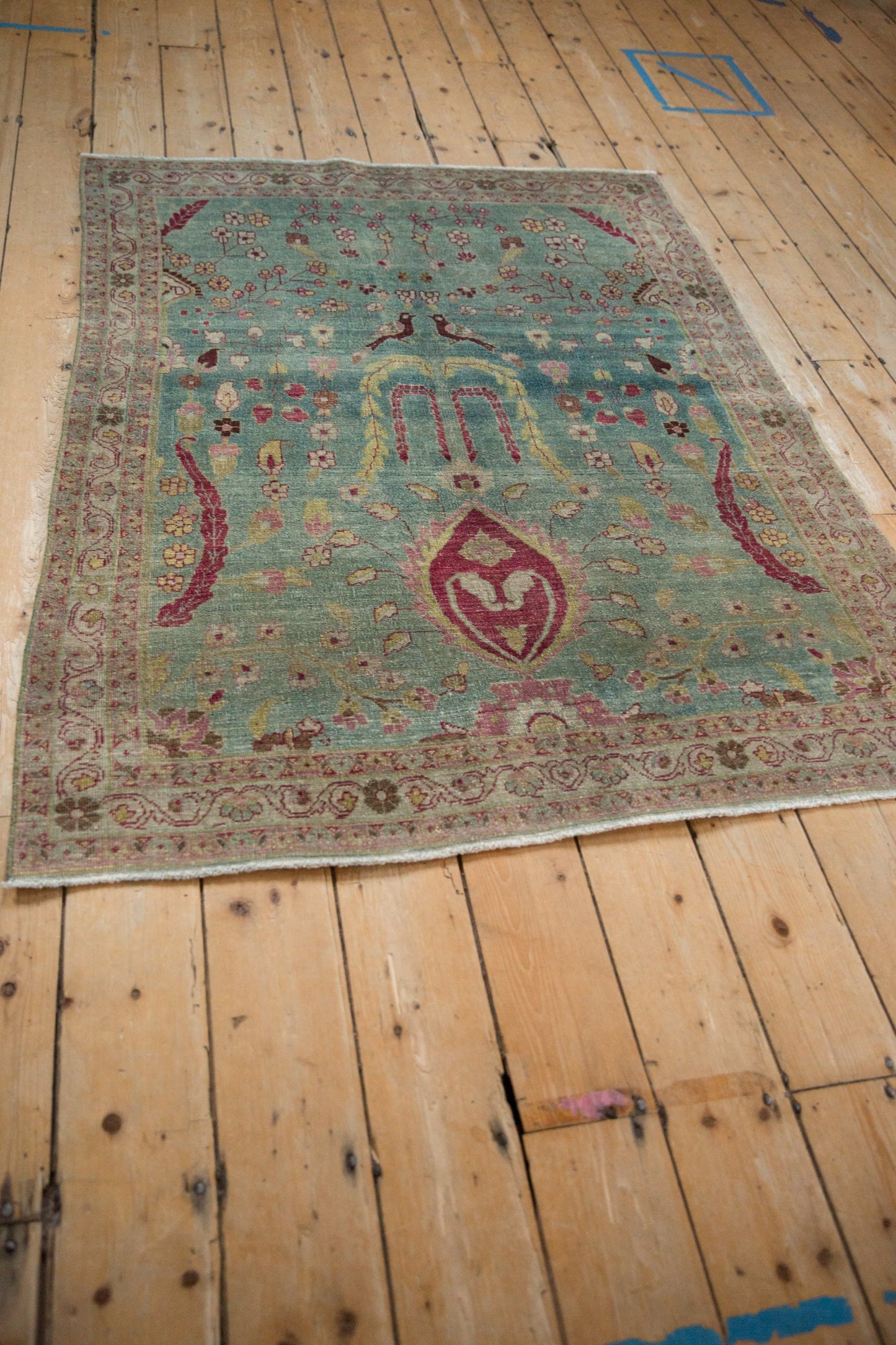 4x5.5 Vintage Distressed Meshed Rug
