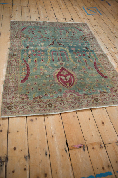 4x5.5 Vintage Distressed Meshed Rug