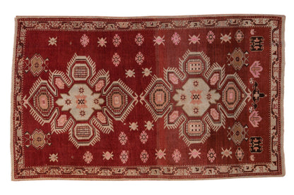 3.5x5.5 Vintage Distressed Caucasian Rug