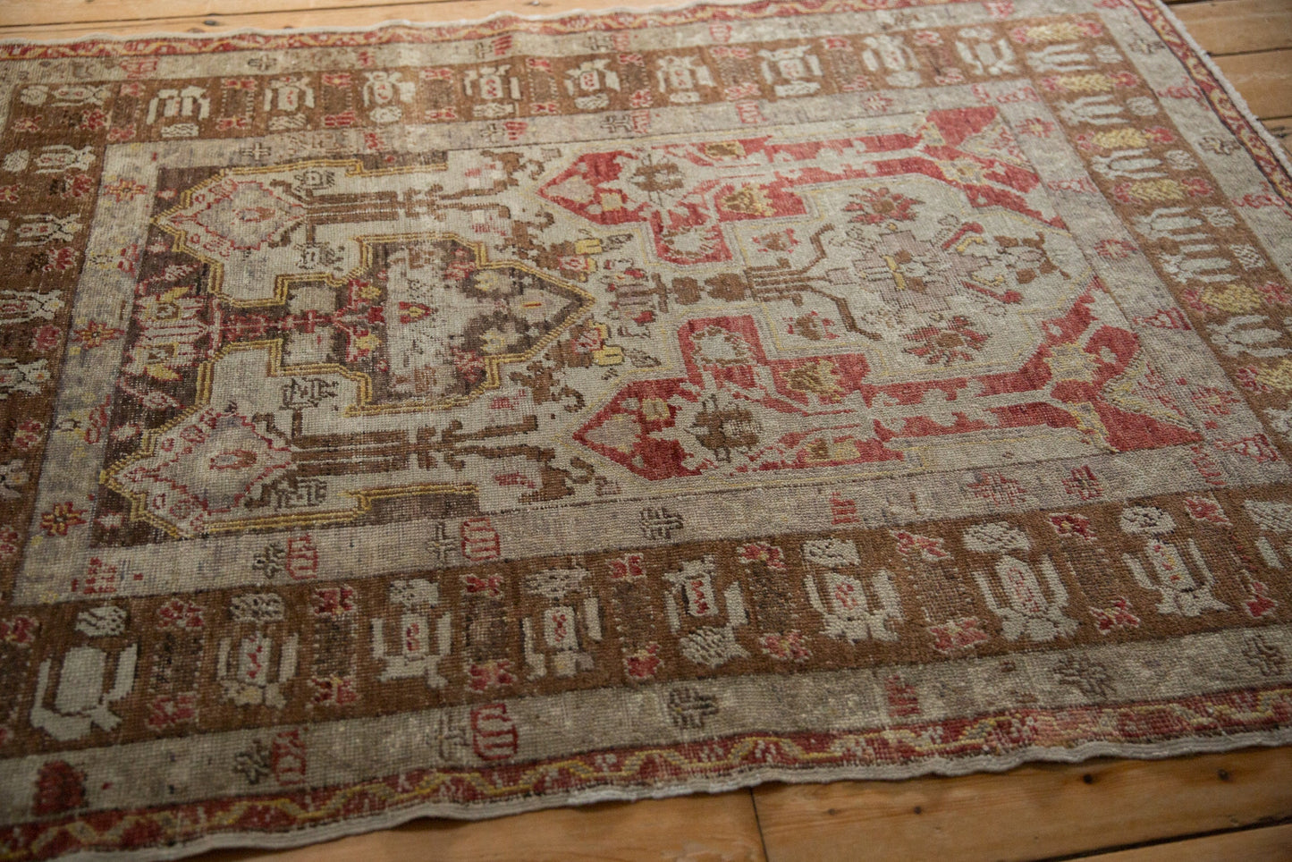 3.5x5 Vintage Distressed Anatolian Rug