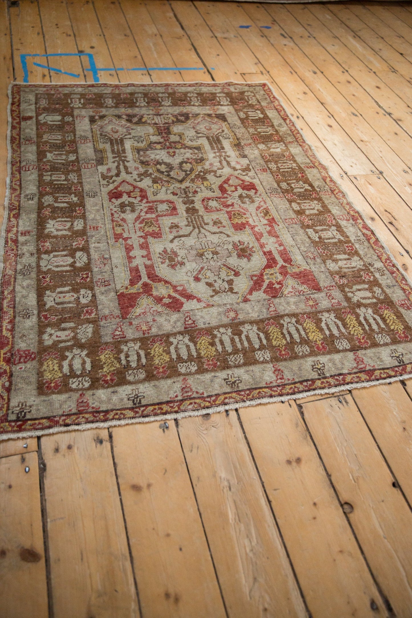 3.5x5 Vintage Distressed Anatolian Rug
