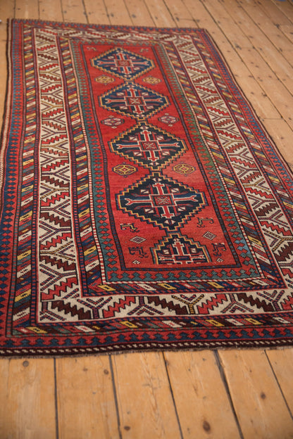 4x8 Antique Kazak Rug Runner