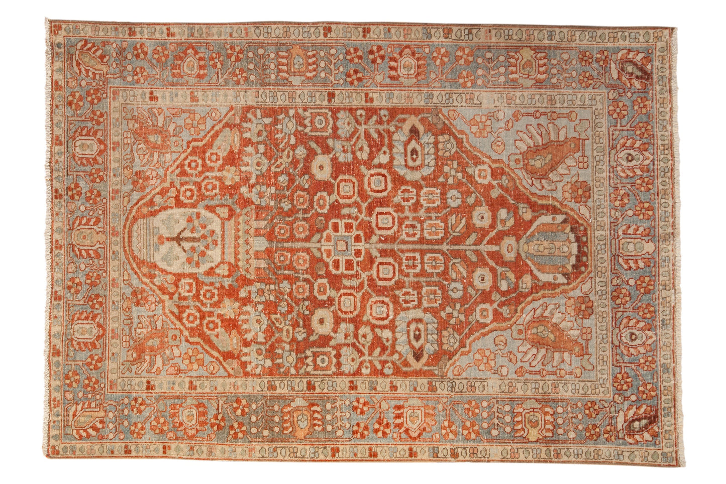 4.5x6.5 Vintage Distressed Baktiari Rug