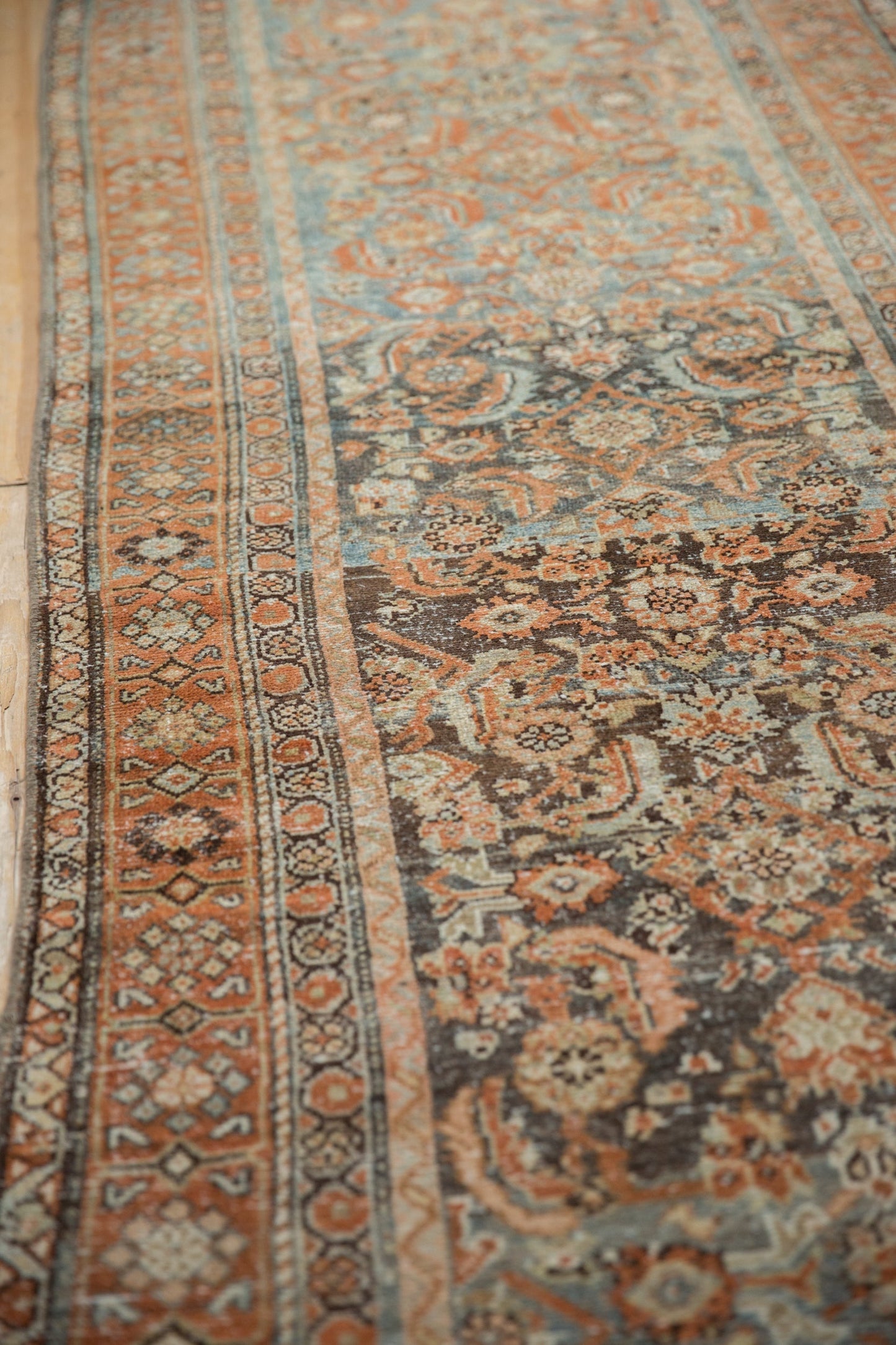 3.5x9.5 Vintage Distressed Malayer Rug Runner
