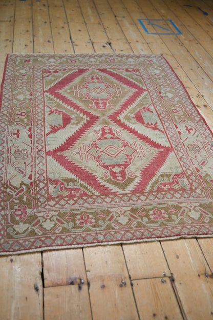 3.5x5.5 Vintage Distressed Caucasian Rug