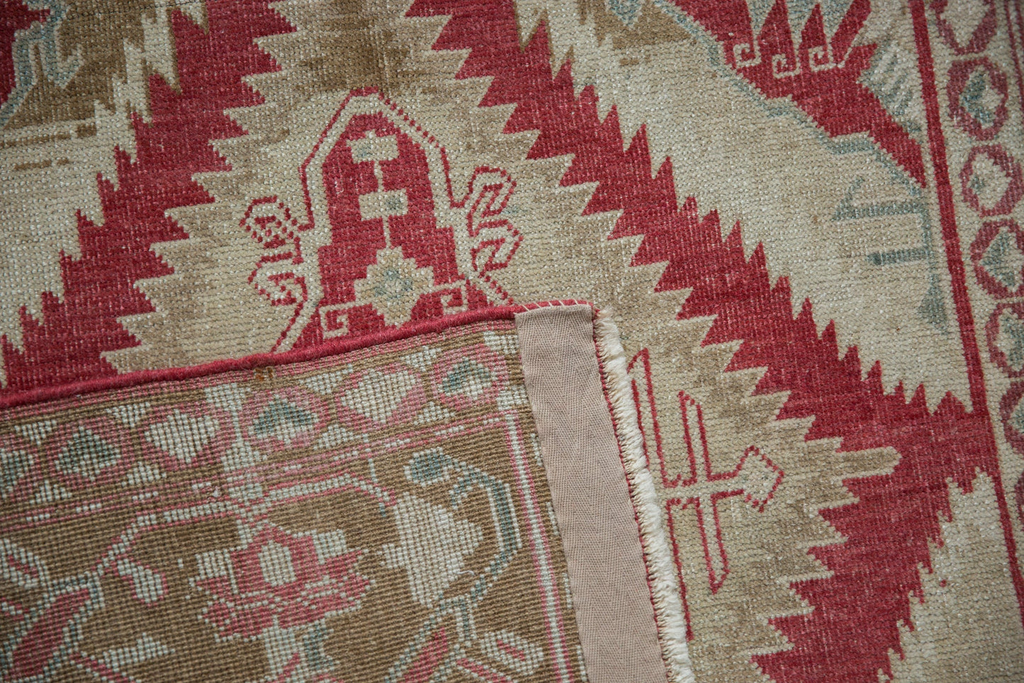 3.5x5.5 Vintage Distressed Caucasian Rug