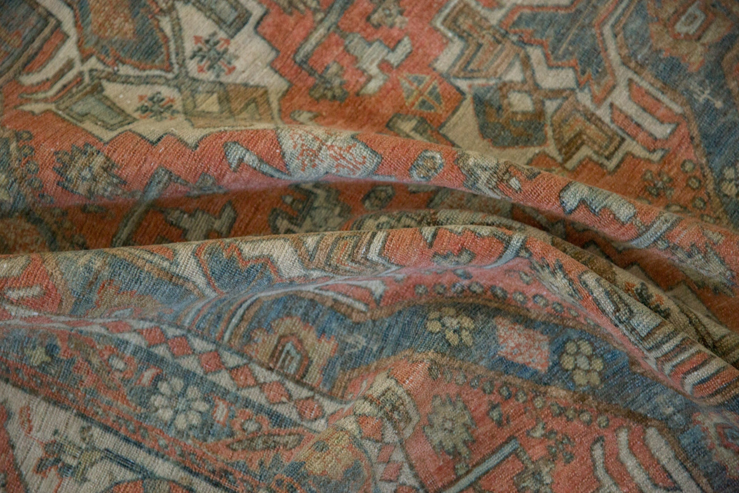 6.5x10 Vintage Distressed Caucasian Carpet