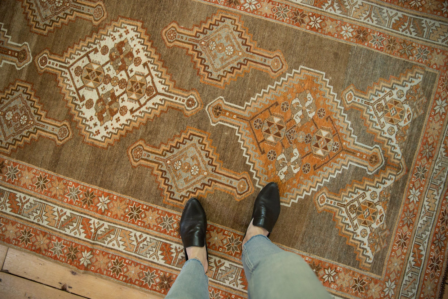 4.5x8.5 Vintage Distressed Kurd Rug