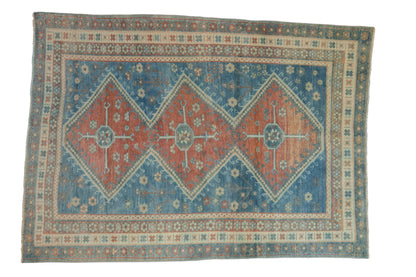 5x6.5 Vintage Distressed Caucasian Rug