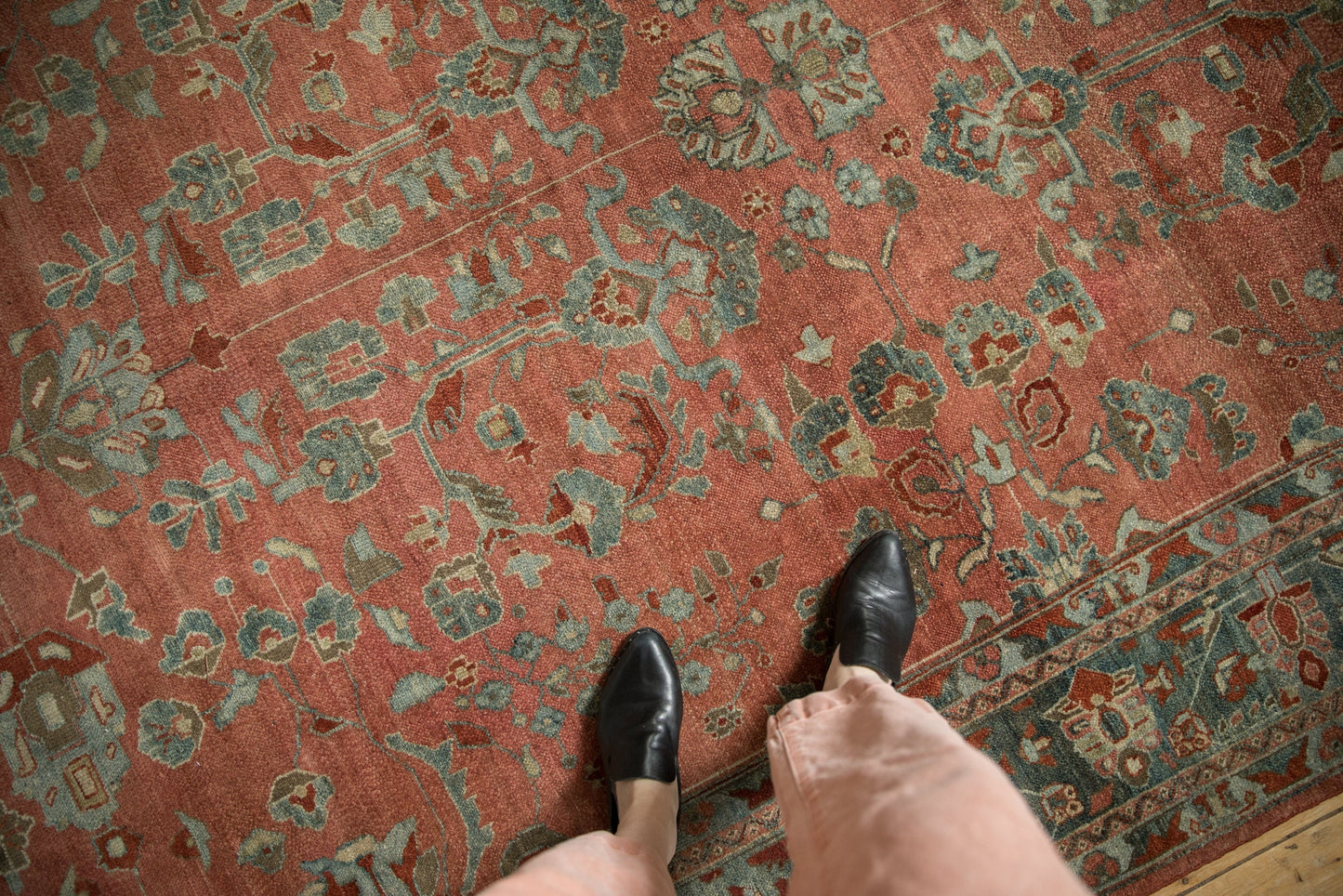 7x17 Vintage Distressed Bibikabad Carpet