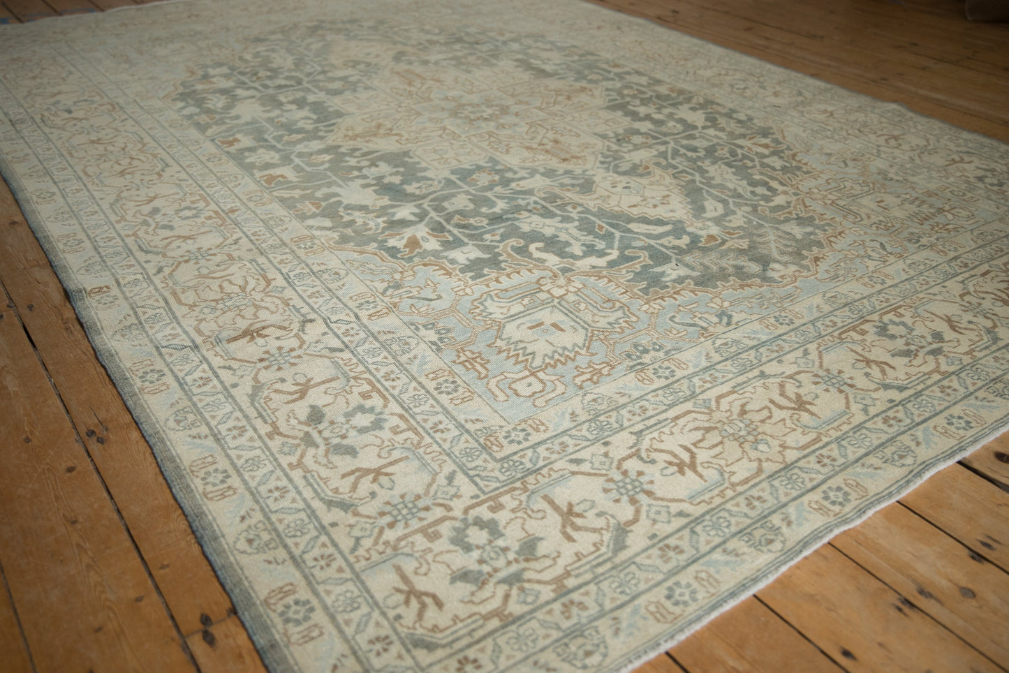 7x10.5 Vintage Distressed Tabriz Carpet