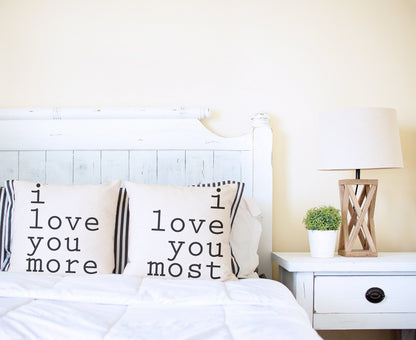 I Love You Most Pillow Cover 18x18 inch