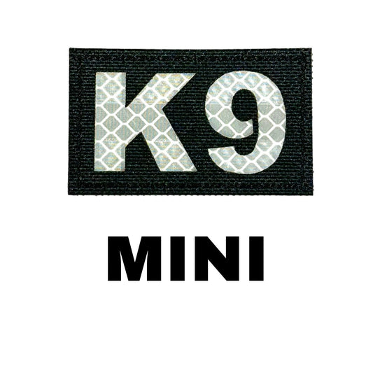 Mini K9 Laser Cut Reflective Morale Patch in Black