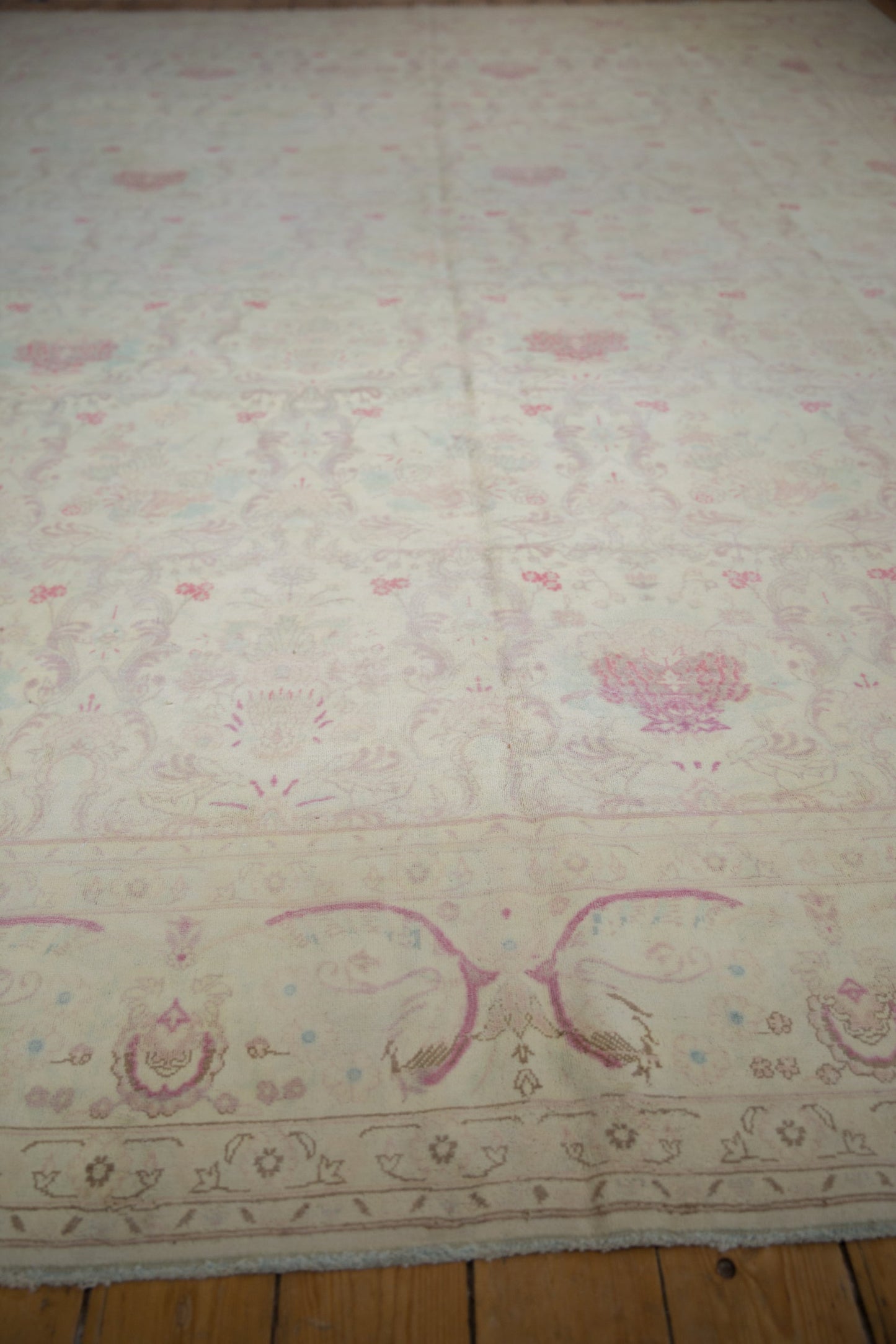 10x14 Vintage Distressed Bulgarian Kerman Design Carpet