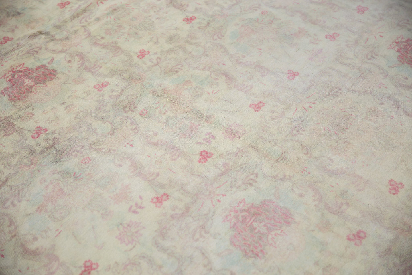 10x14 Vintage Distressed Bulgarian Kerman Design Carpet