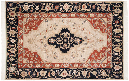 6x9 Vintage Armenian Serapi Design Carpet
