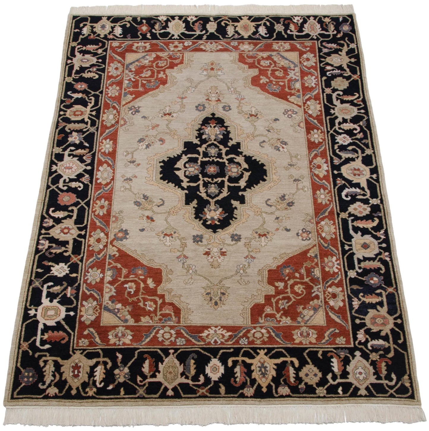 6x9 Vintage Armenian Serapi Design Carpet
