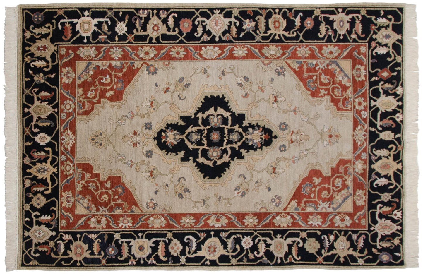 6x9 Vintage Armenian Serapi Design Carpet