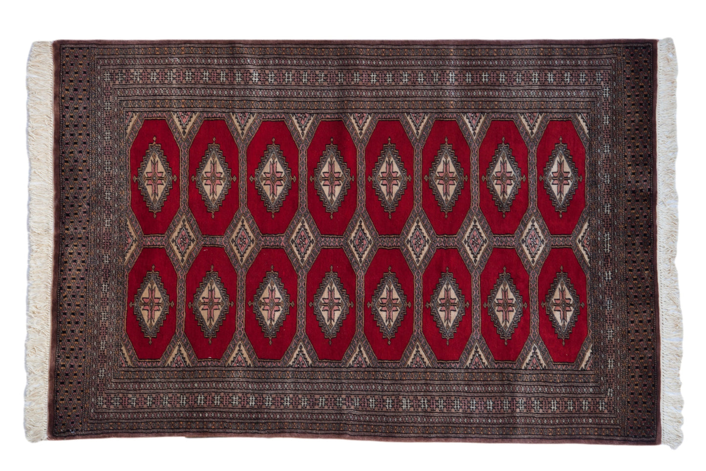 4x6 Vintage Fine Pakistani Turkmen Design Rug