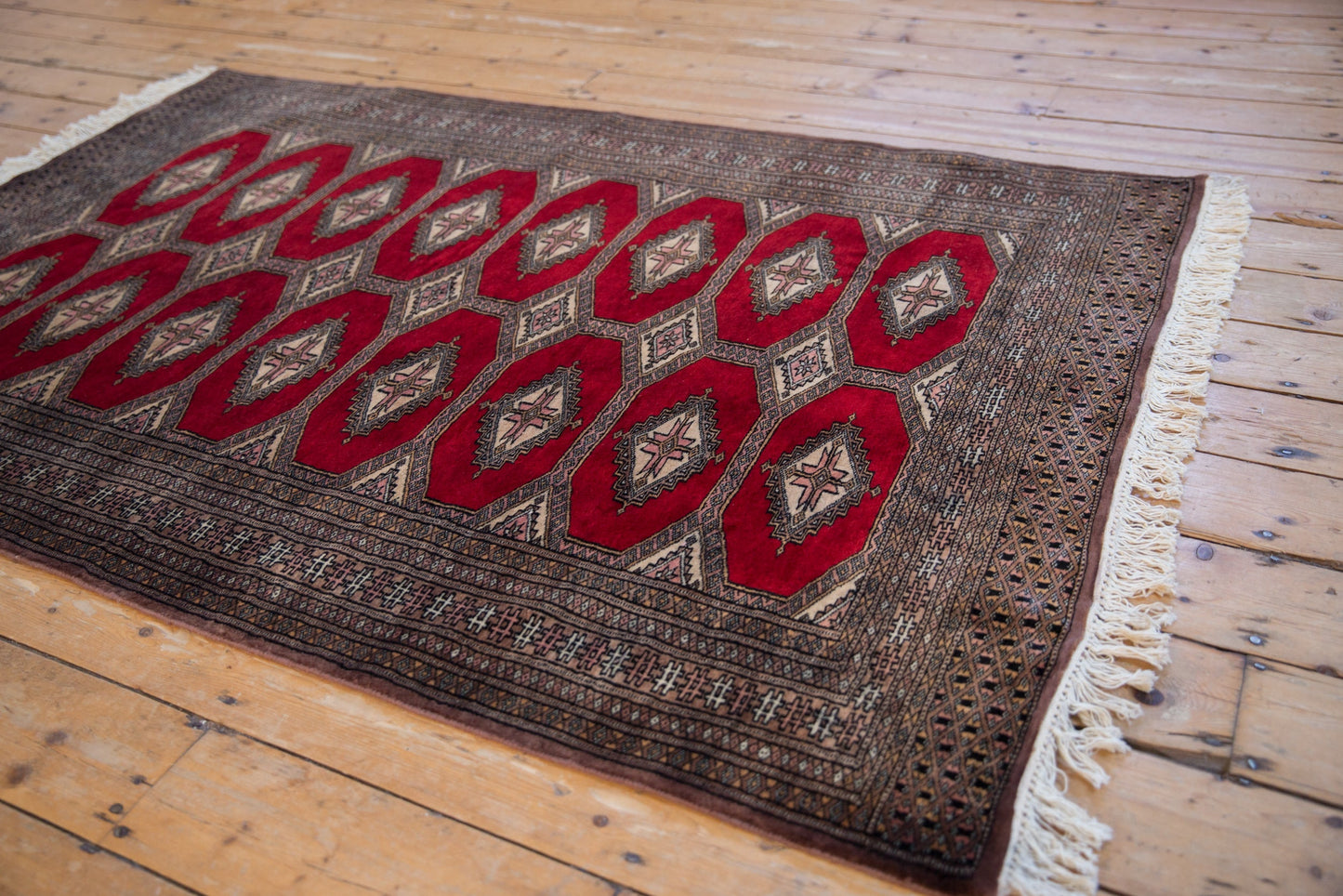 4x6 Vintage Fine Pakistani Turkmen Design Rug