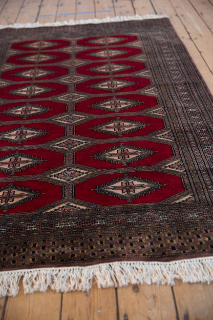 4x6 Vintage Fine Pakistani Turkmen Design Rug