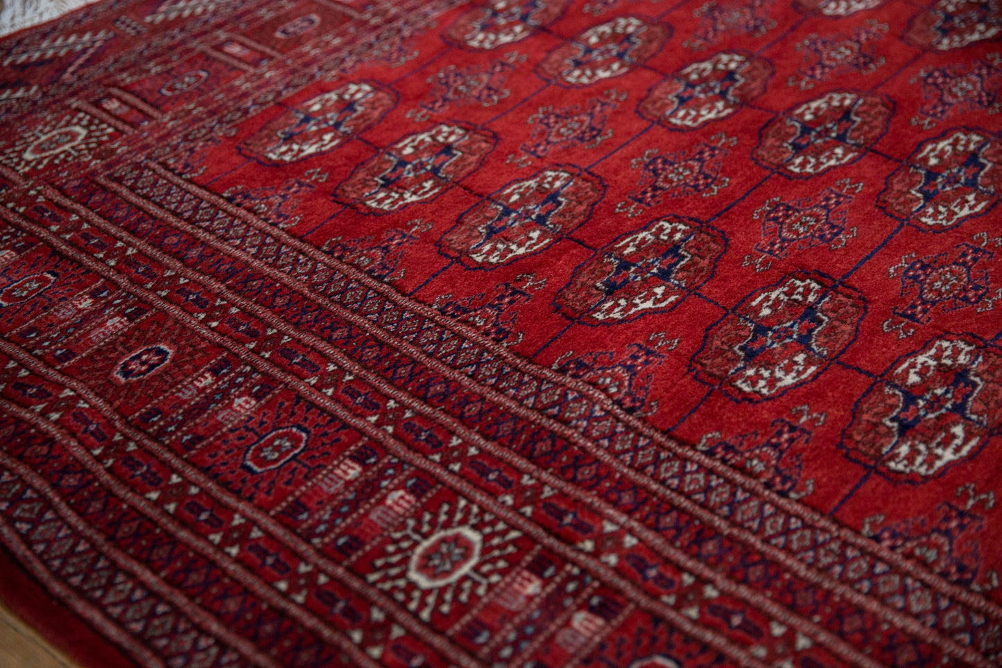 5x5 Vintage Fine Bokhara Square Rug