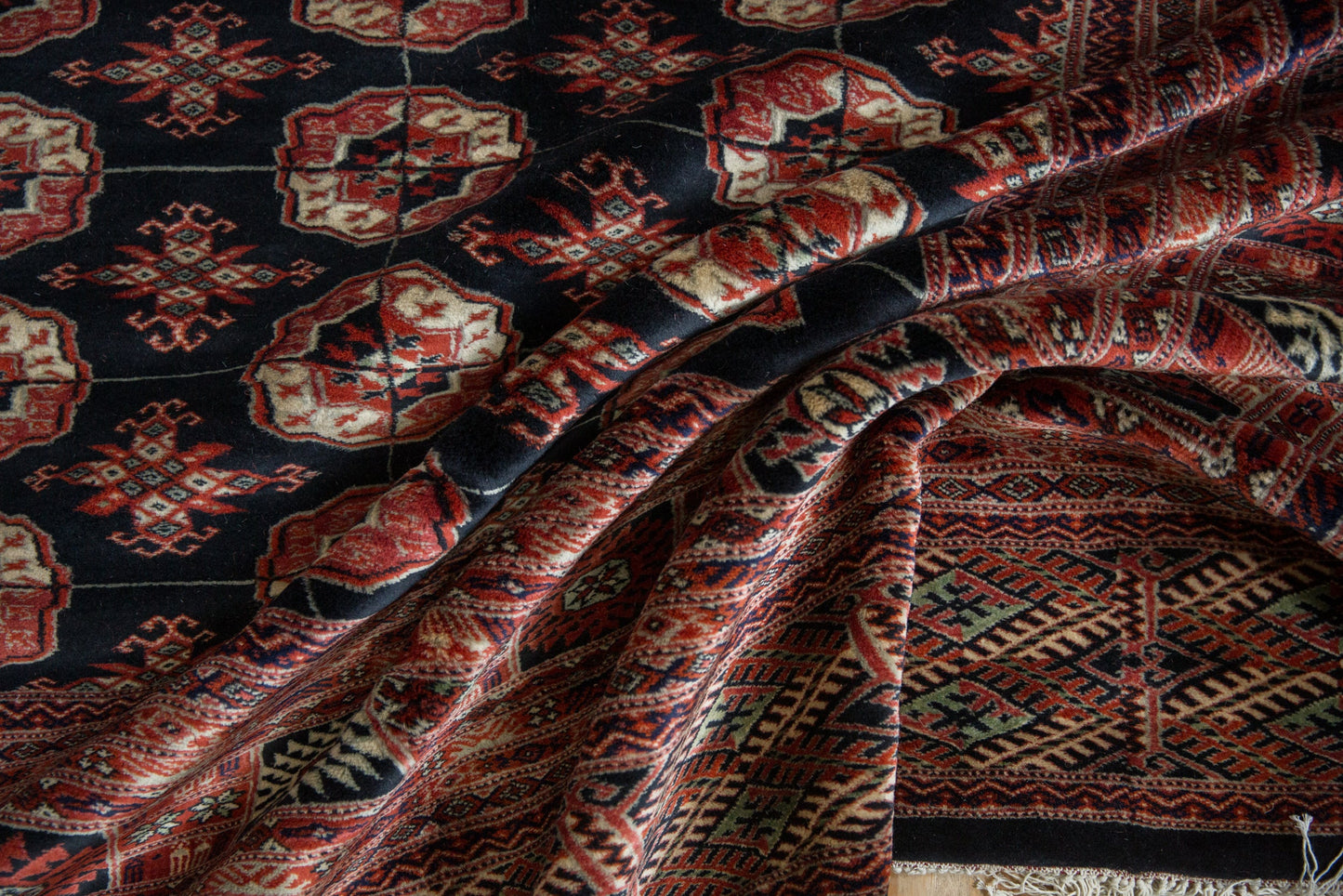 10x14 Vintage Fine Bokhara Carpet