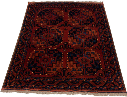 3.5x5 Vintage Pakistani Ersari Design Rug