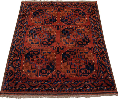 3.5x5 Vintage Pakistani Ersari Design Rug
