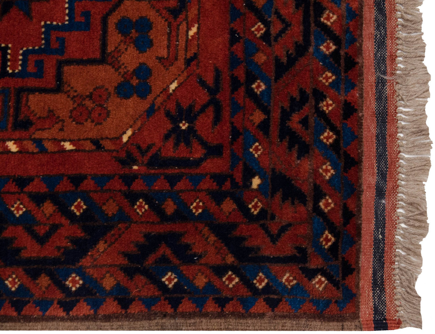3.5x5 Vintage Pakistani Ersari Design Rug