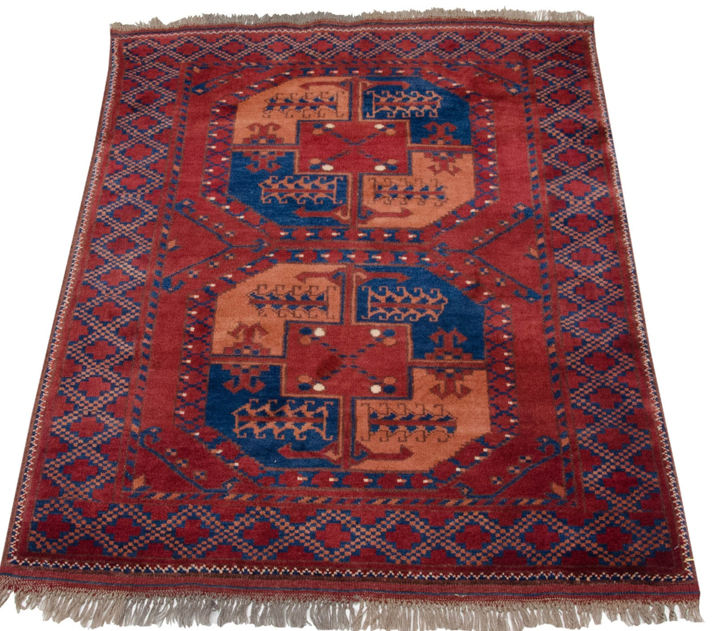 3x4 Vintage Pakistani Ersari Design Square Rug