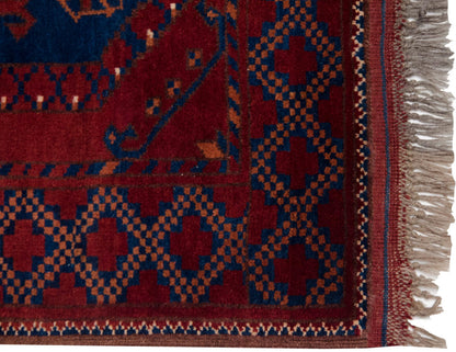3x4 Vintage Pakistani Ersari Design Square Rug