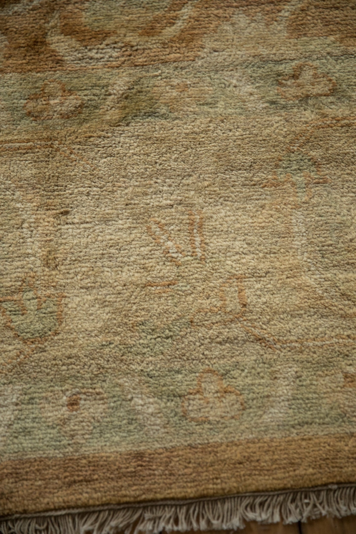 RESERVED 10x14 Vintage Gold Wash Indian Oushak Design Carpet