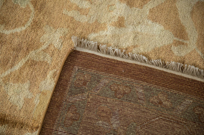 RESERVED 10x14 Vintage Gold Wash Indian Oushak Design Carpet