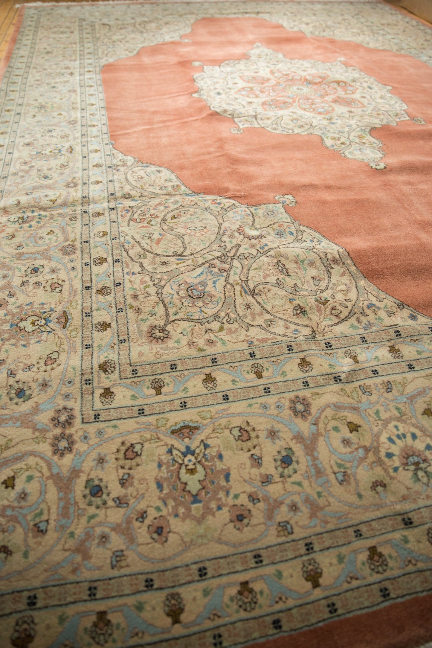 10x14.5 Vintage Tabriz Carpet