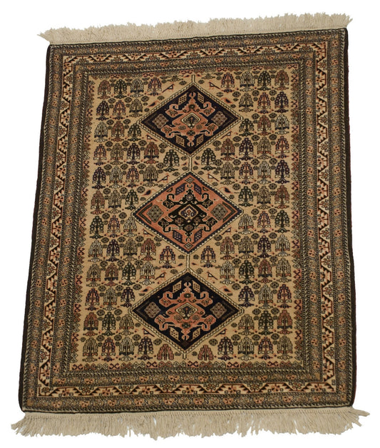 4.5x5.5 Vintage Ardebil Square Rug