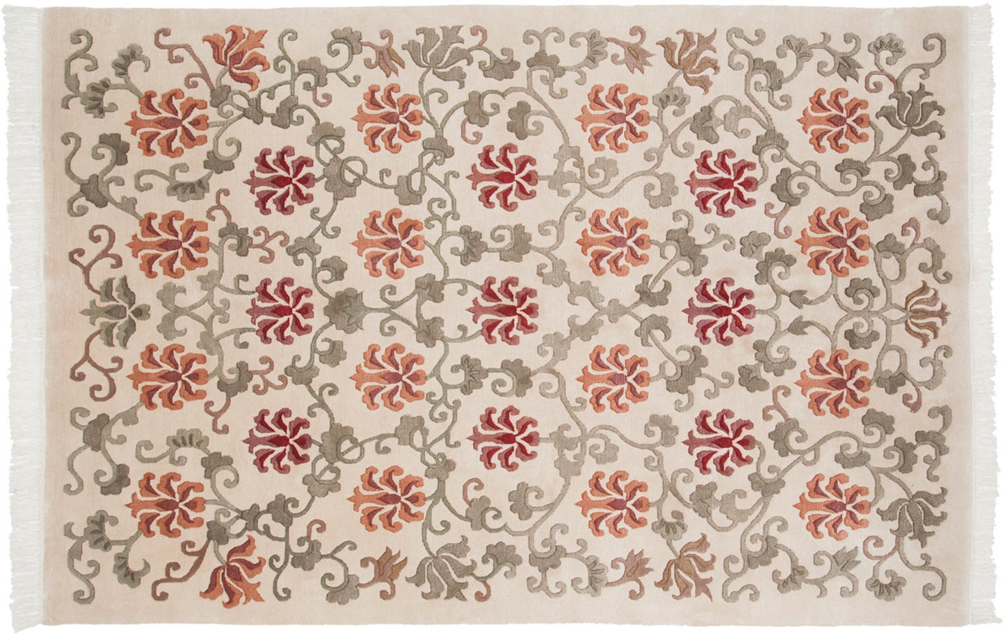 6x9 Vintage Indian Arts And Crafts Design Carpet