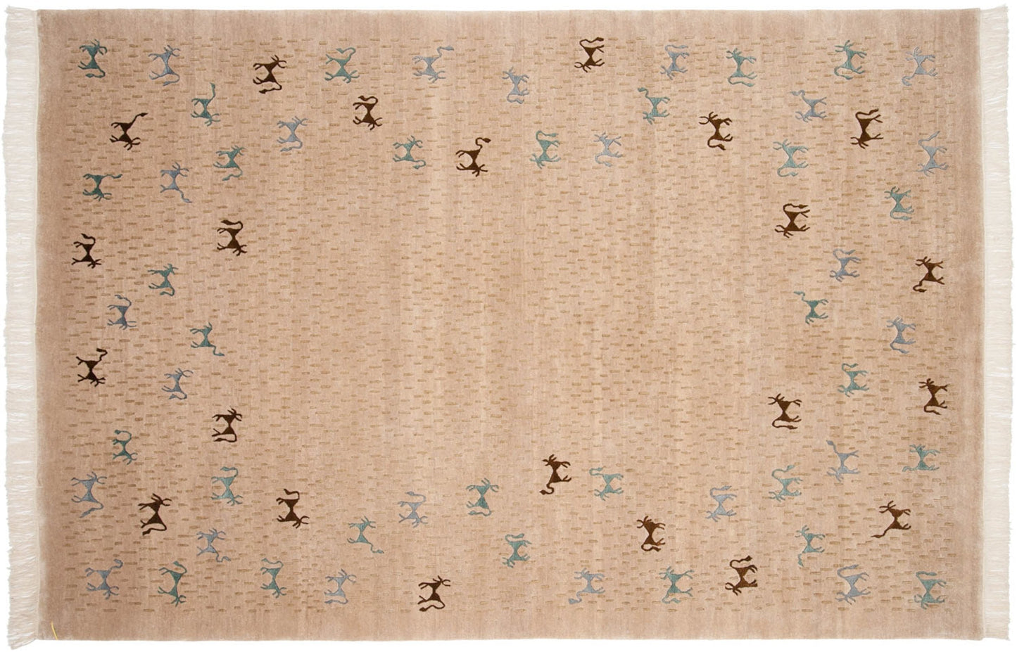 6x9 New Indian Folk Art Design Carpet