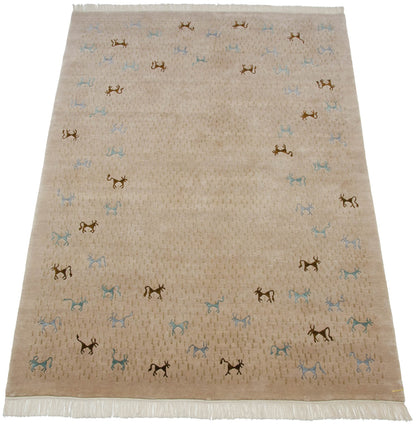 6x9 New Indian Folk Art Design Carpet