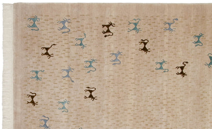 6x9 New Indian Folk Art Design Carpet