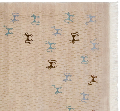 6x9 New Indian Folk Art Design Carpet